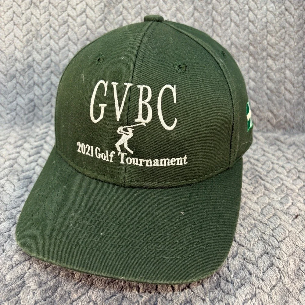 GVBC 2021 Golf Tournament Hat Mens Green Snapback 27th Annual Baseball Cap